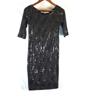 Rachel Roy Gray Sequin Sweater Dress